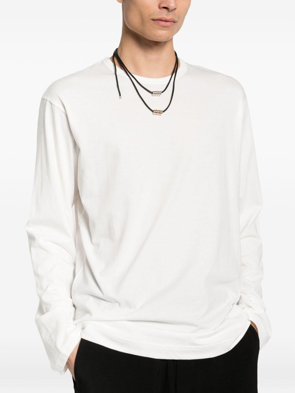 T-shirt a maniche lunghe in bainco Yohji yamamoto - uomo 