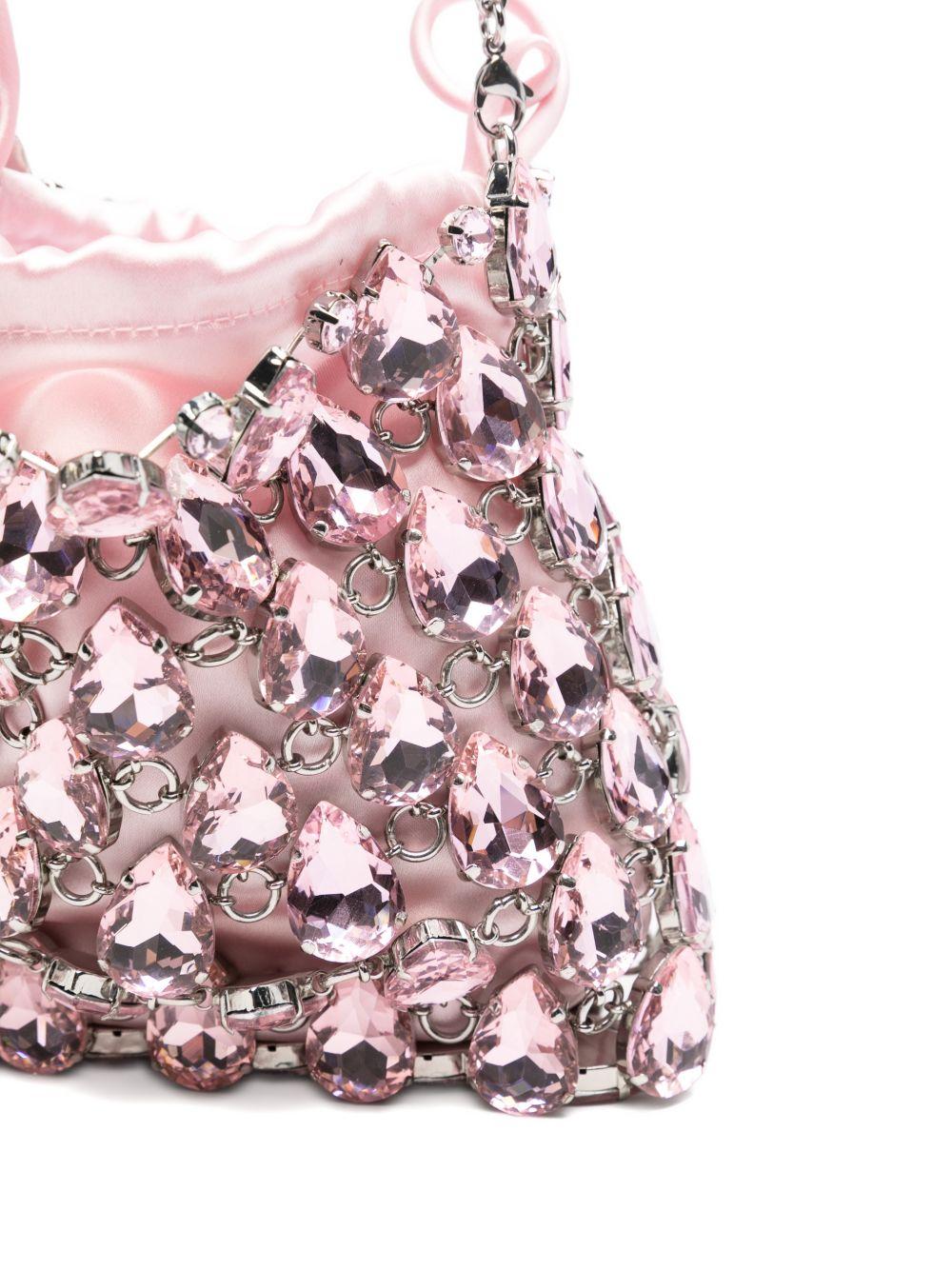 Borsa a tracolla chainmail in rosa Self-Portrait - donna 