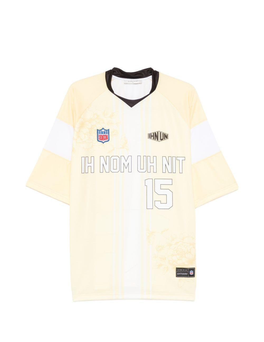 T-shirt con numero floreale in giallo Ih nom uh nit - uomo 