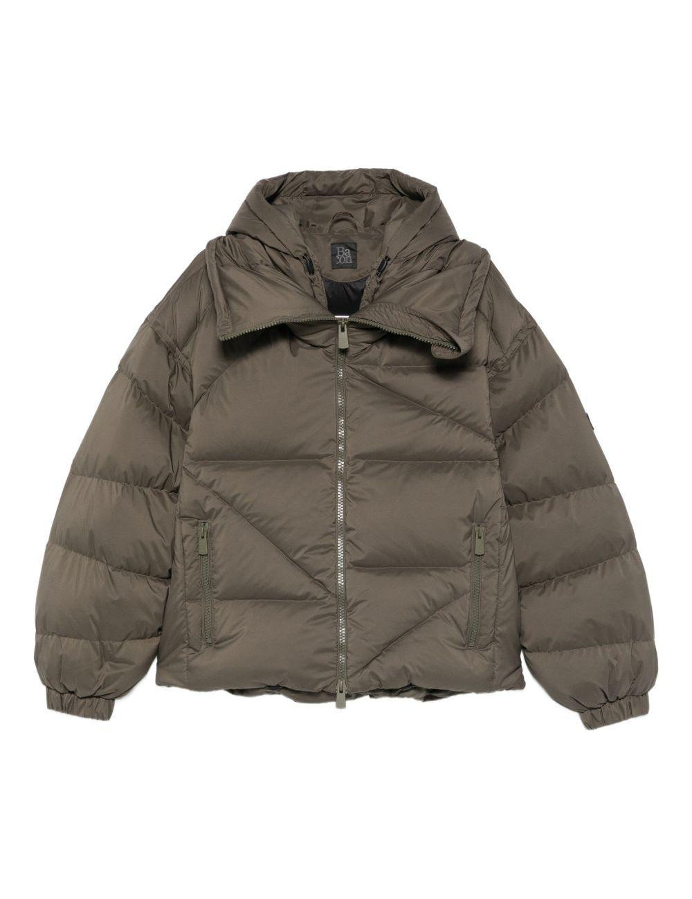 Giacca imbottita con chiusura a zip in verde Bacon - donna 