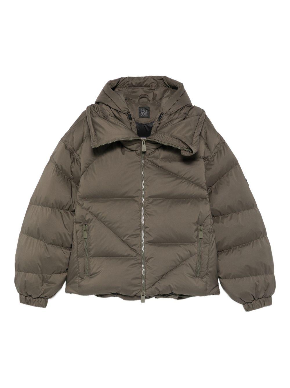 Giacca imbottita con chiusura a zip in verde Bacon - donna 