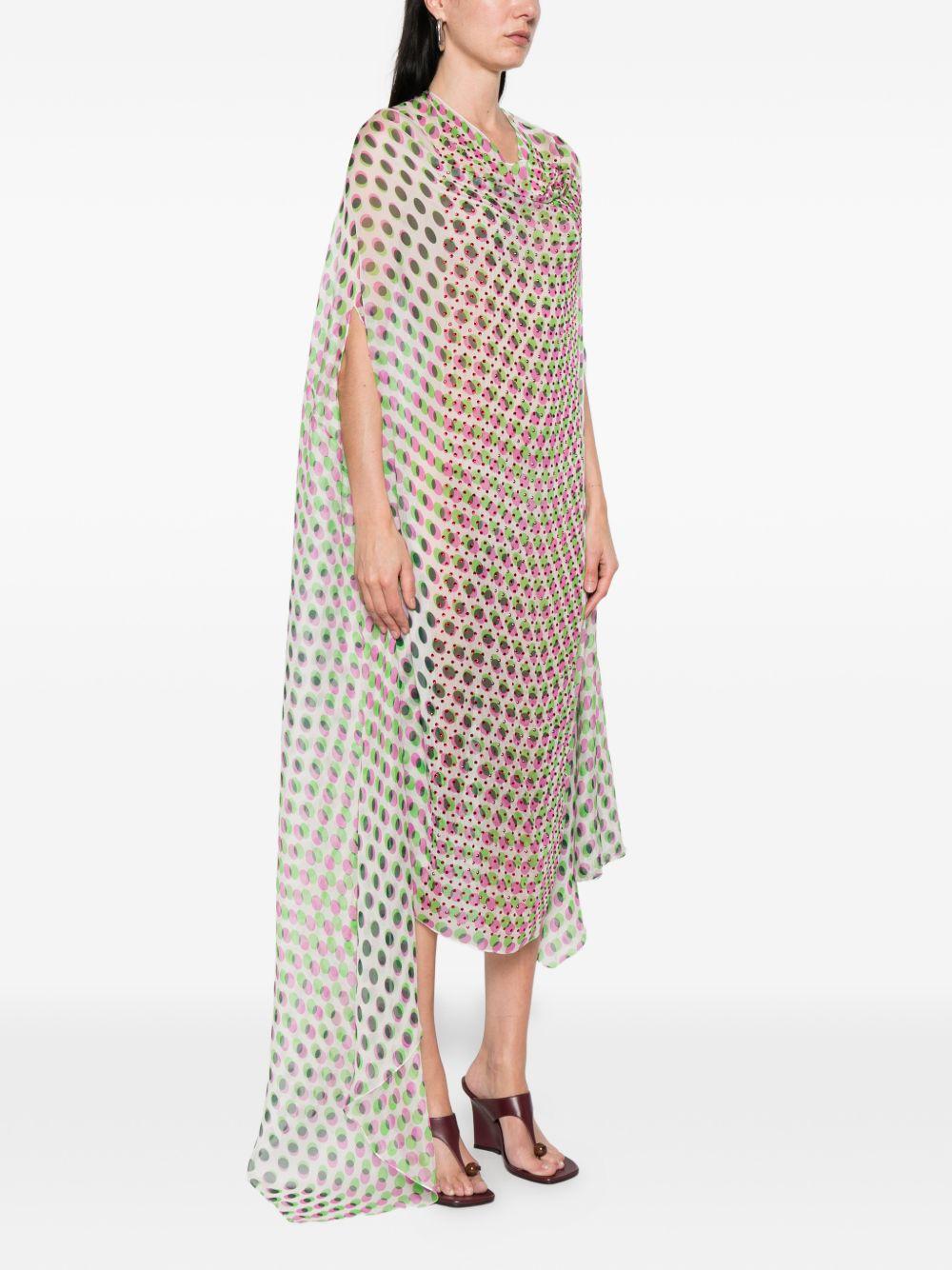Abito midi a pois con cristalli ducy multicolore Dries van noten - donna 