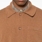 Cardigan con taschino in marrone A.P.C: - uomo 