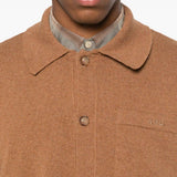 Cardigan con taschino in marrone A.P.C: - uomo 
