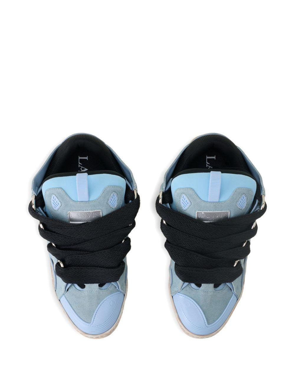 Sneakers con lacci curb  in blu Lanvin - uomo 