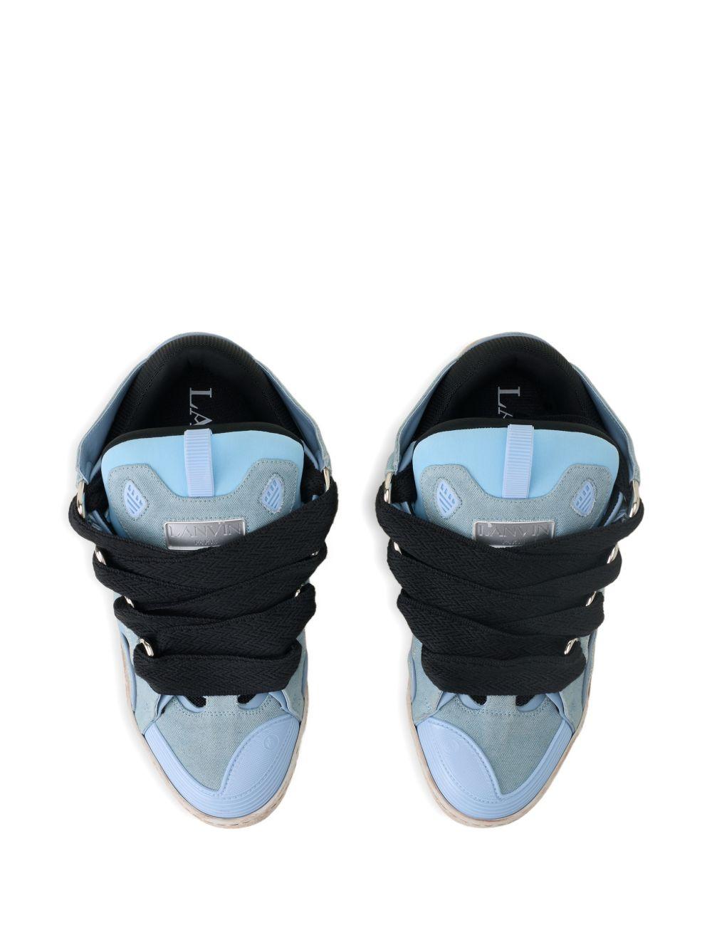 Sneakers con lacci curb  in blu Lanvin - uomo 