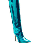 Stivali al ginocchio Alex 105mm in azzurro - donna 