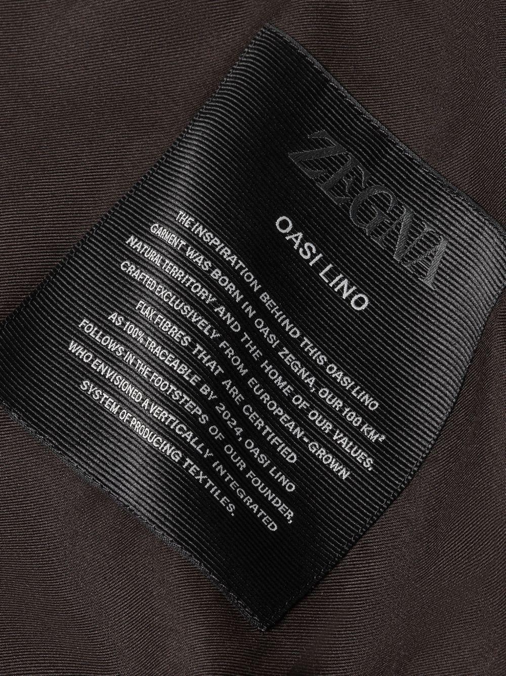 Bomber Oasi Lino in marrone Zegna - uomo 