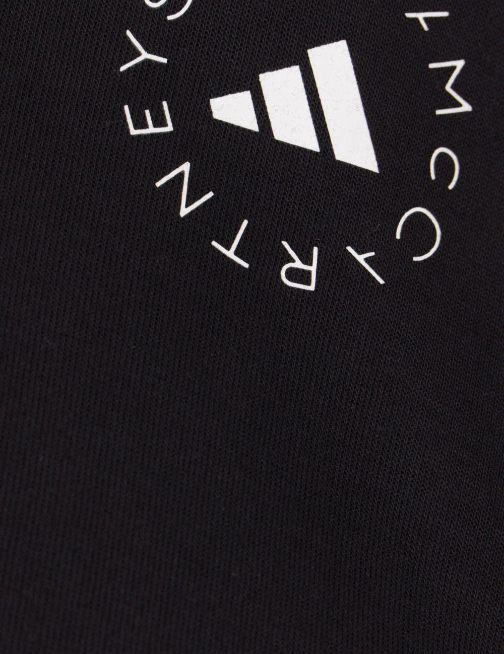 Felpa con cappuccio crop in nero Adidas by stella mc cartney - donna 