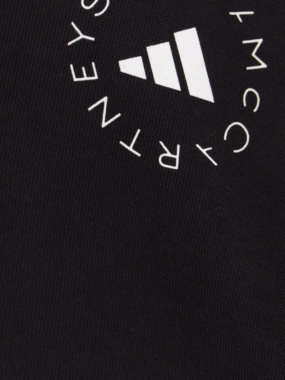 Felpa con cappuccio crop in nero Adidas by stella mc cartney - donna 