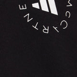 Felpa con cappuccio crop in nero Adidas by stella mc cartney - donna 