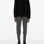Cappotto con collo in shearling nero Salvatore Santoro - uomo 