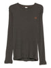 T-shirt a maniche lunghe in marrone Ranra - uomo