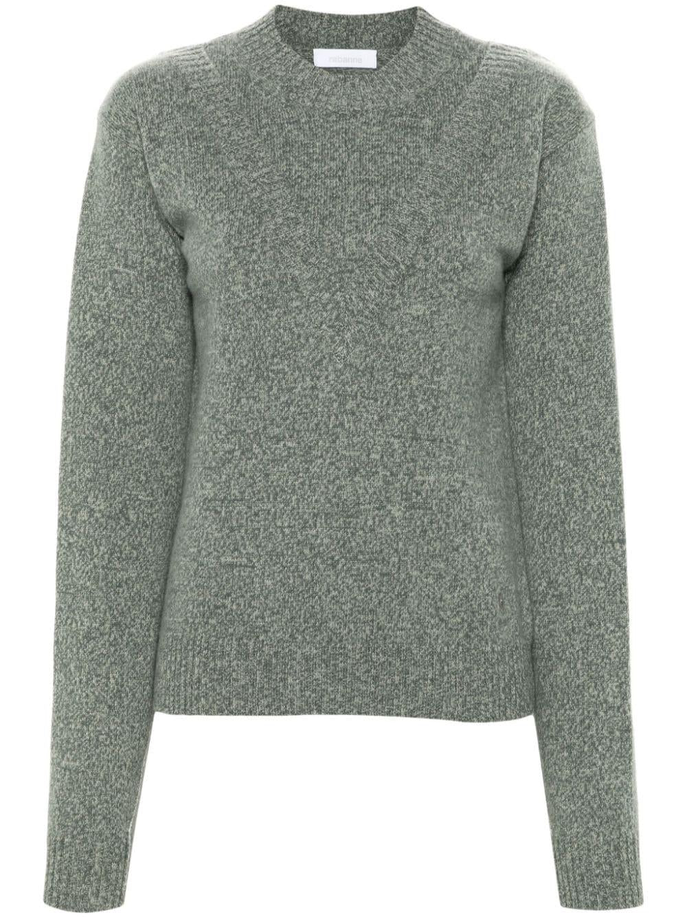 Maglione a strati in verde di Rabanne - donna 