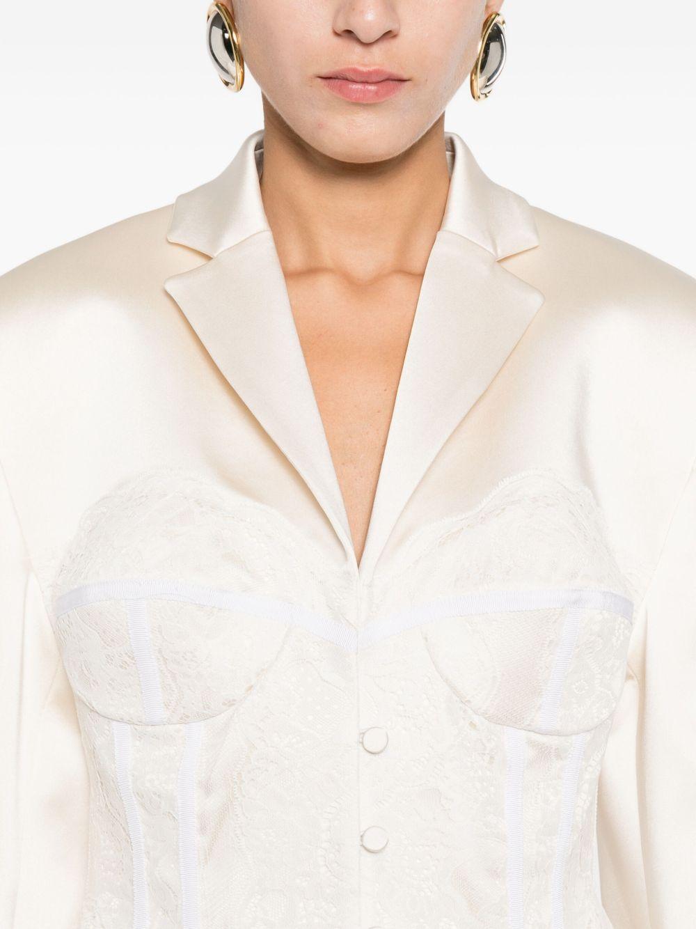 Giacca con strato in pizzo in bianco Giuseppe di morabito - donna 