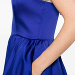 Abito midi con gonna svasata in blu Roland Mouret - donna 