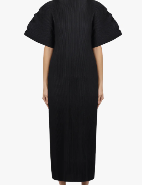 Abito midi con maniche a zigzag in nero Melitta baumeister - donna 