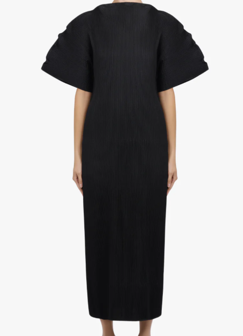 Abito midi con maniche a zigzag in nero Melitta baumeister - donna 
