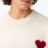 Maglione con logo in avorio Ami Paris - unisex 