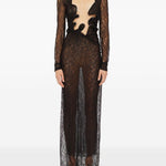 Abito lungo Lace Venus in nero Christopher esber - donna 