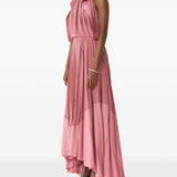 Abito lungo con scollo all'americana in rosa Lanvin - donna 