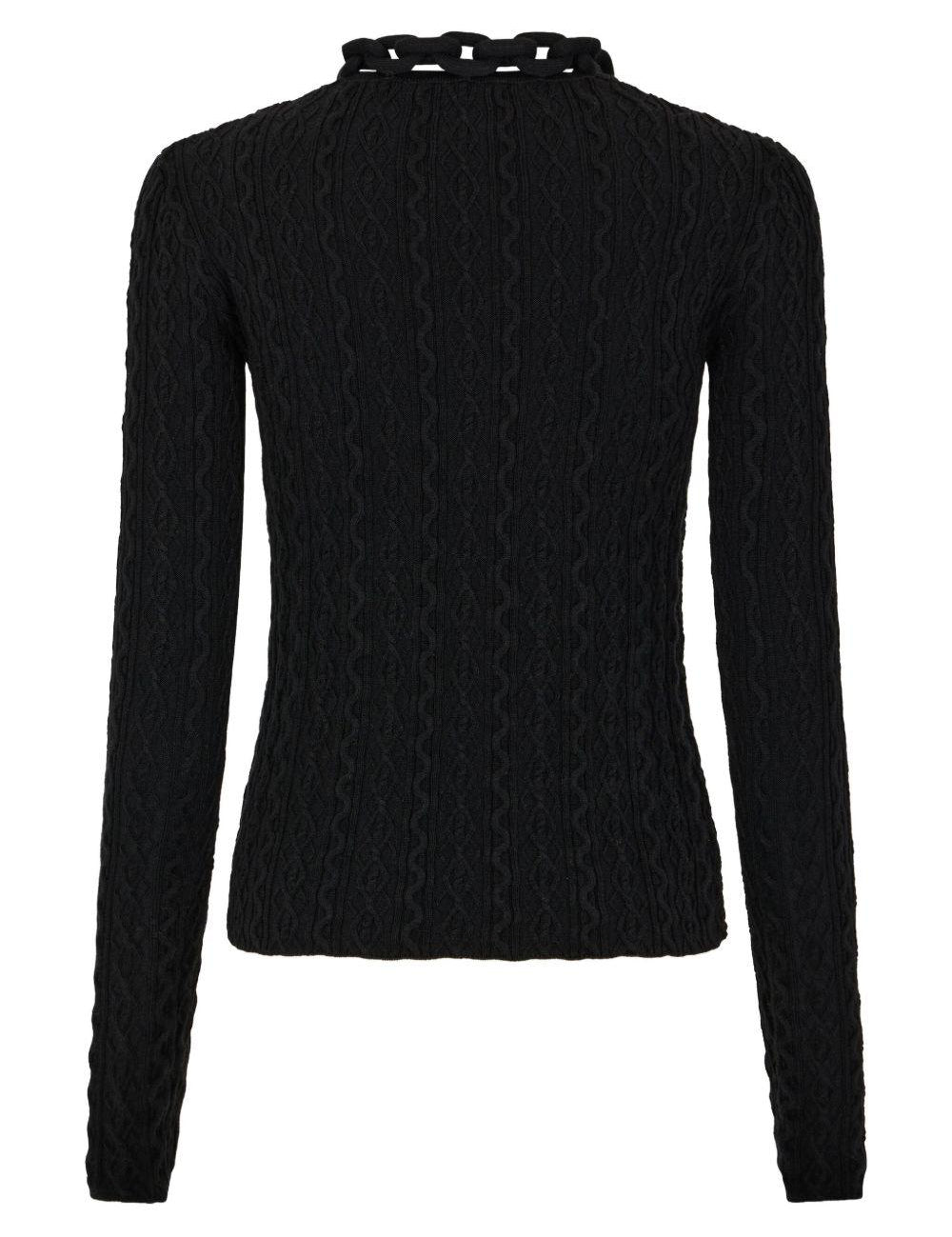 Maglione con dettaglio a catena in nero Rabanne - donna 