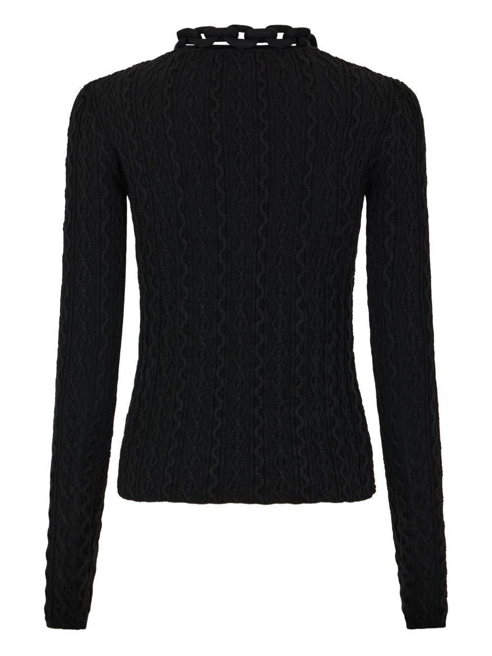Maglione con dettaglio a catena in nero Rabanne - donna 