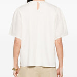Top a pannelli con ricami floreali in bianco Maxmara weekend - donna 