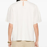 Top a pannelli con ricami floreali in bianco Maxmara weekend - donna 