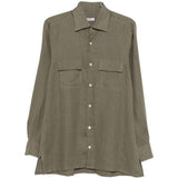 Camicia a maniche lunghe con tasche in verde Kiton - uomo 