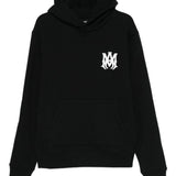 Felpa con cappuccio e ricamo con logo in nero 