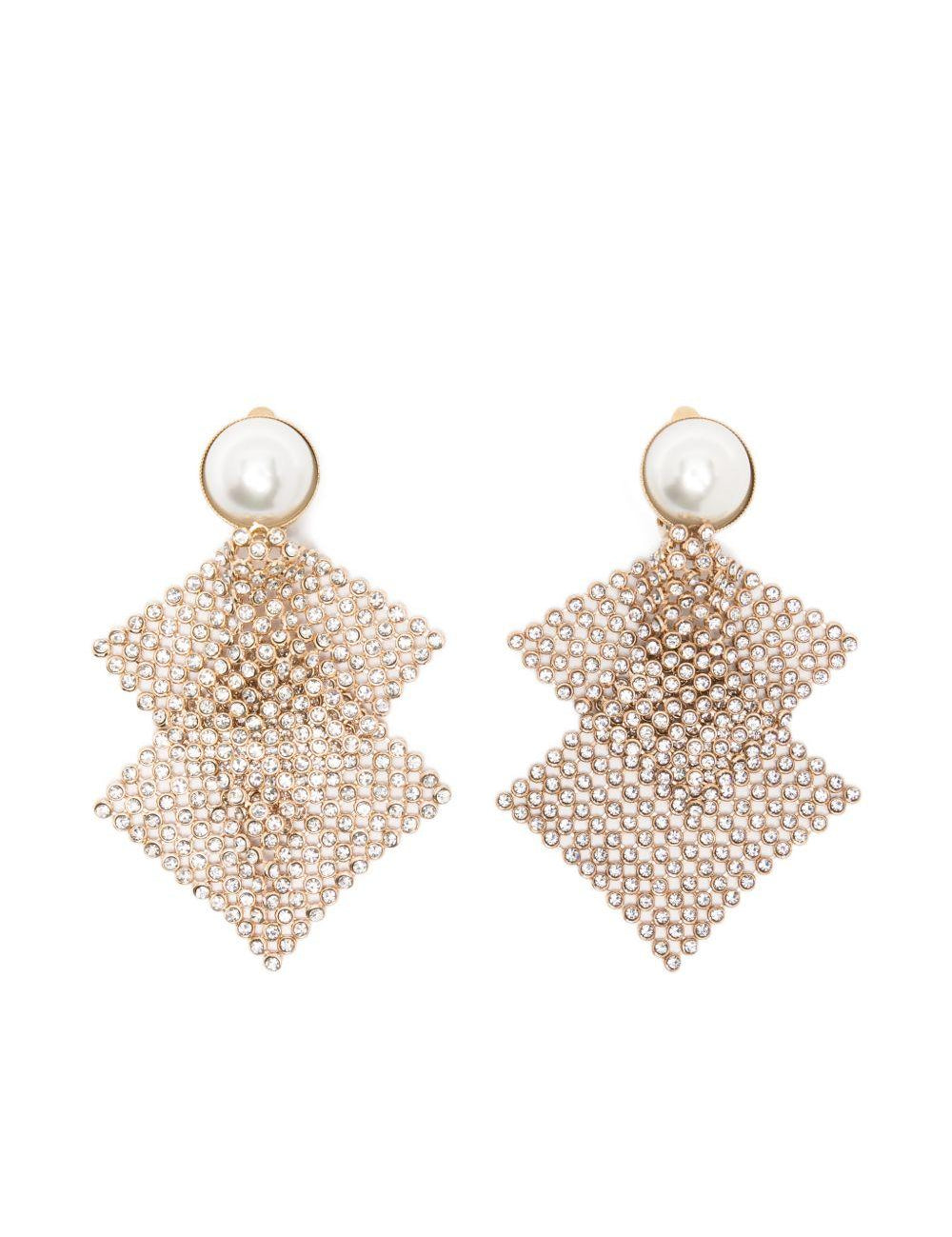 Orecchini in maglia mettalica con perle frizz in oro Rosantica - donna 