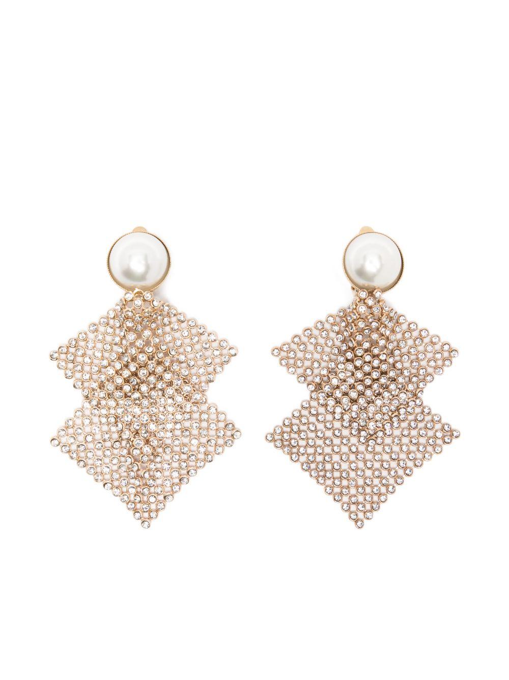 Orecchini in maglia mettalica con perle frizz in oro Rosantica - donna 