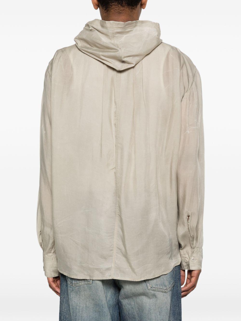 Camicia con cappuccio in grigio Our legacy - uomo 