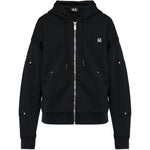 Felpa con zip in nero 44 label group - uomo 