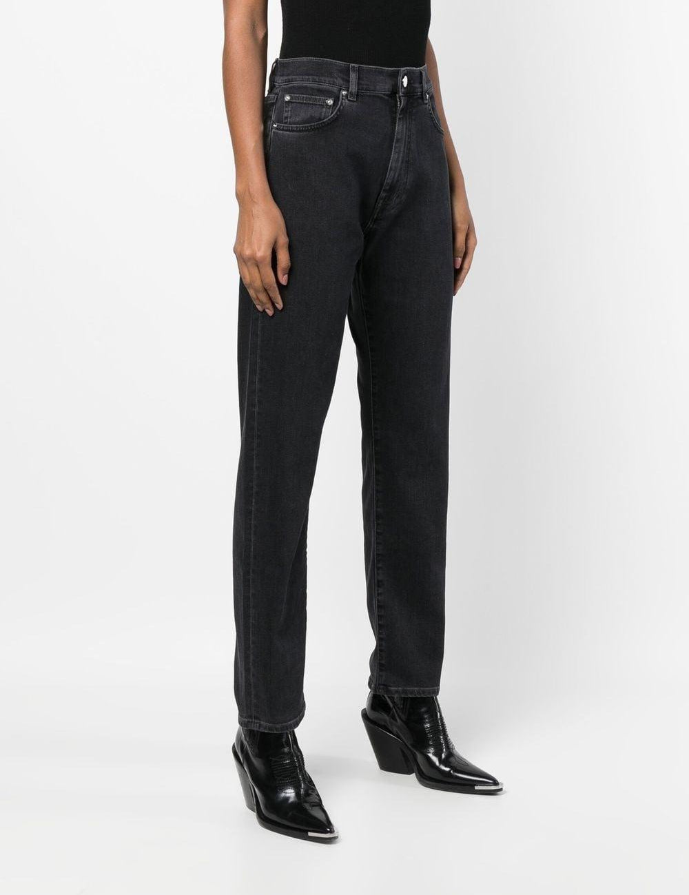 Jeans dritti wular a vita alta in nero Loulou studio - donna 