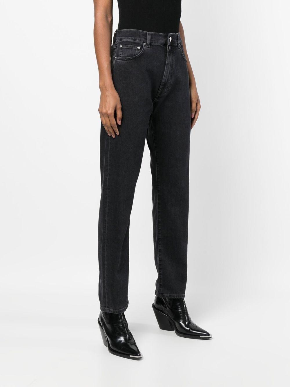 Jeans dritti wular a vita alta in nero Loulou studio - donna 