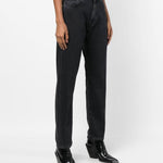 Jeans dritti wular a vita alta in nero Loulou studio - donna 