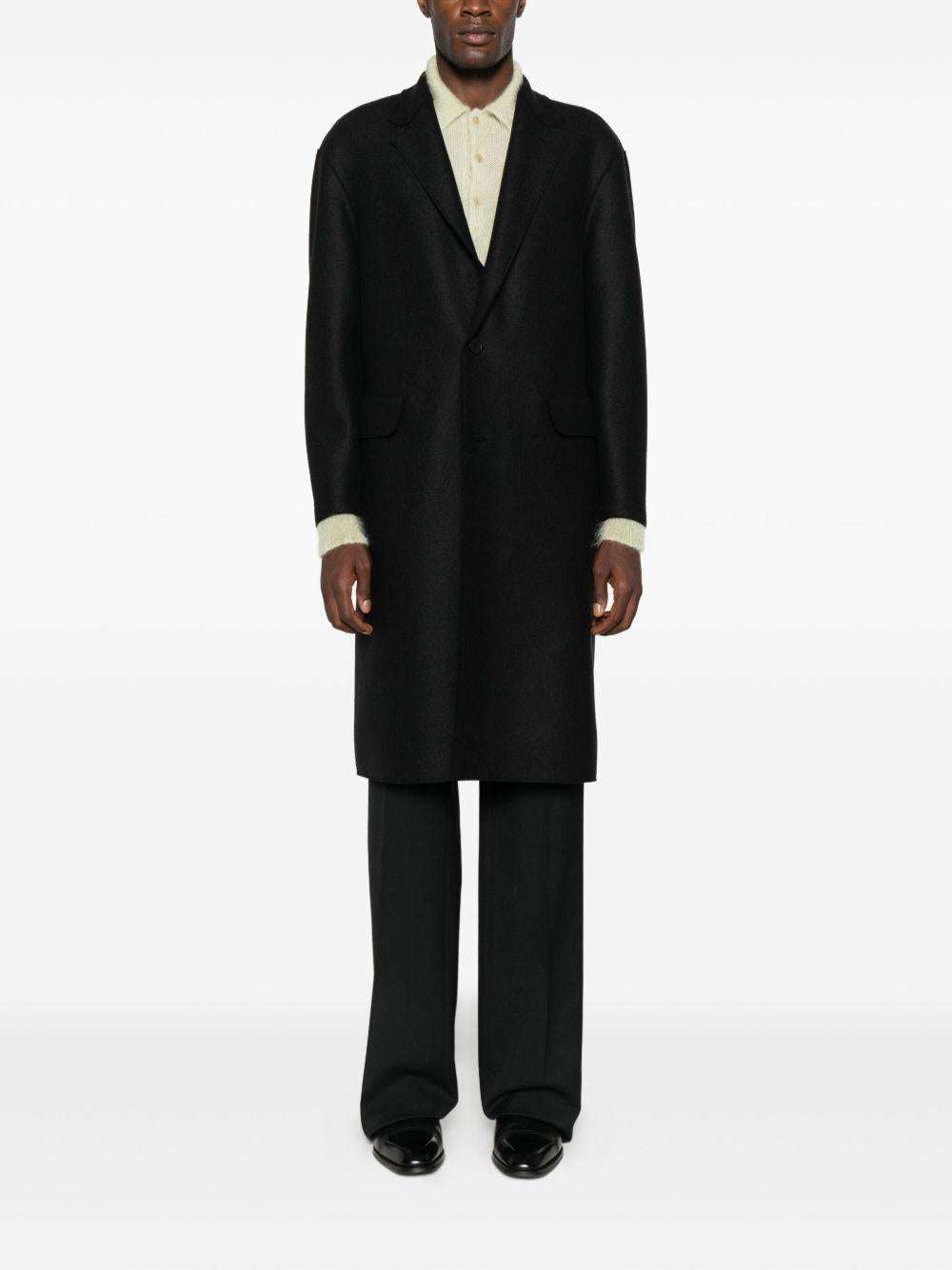 Cappotto monopetto con tasche in blu Harris wharf london - uomo 