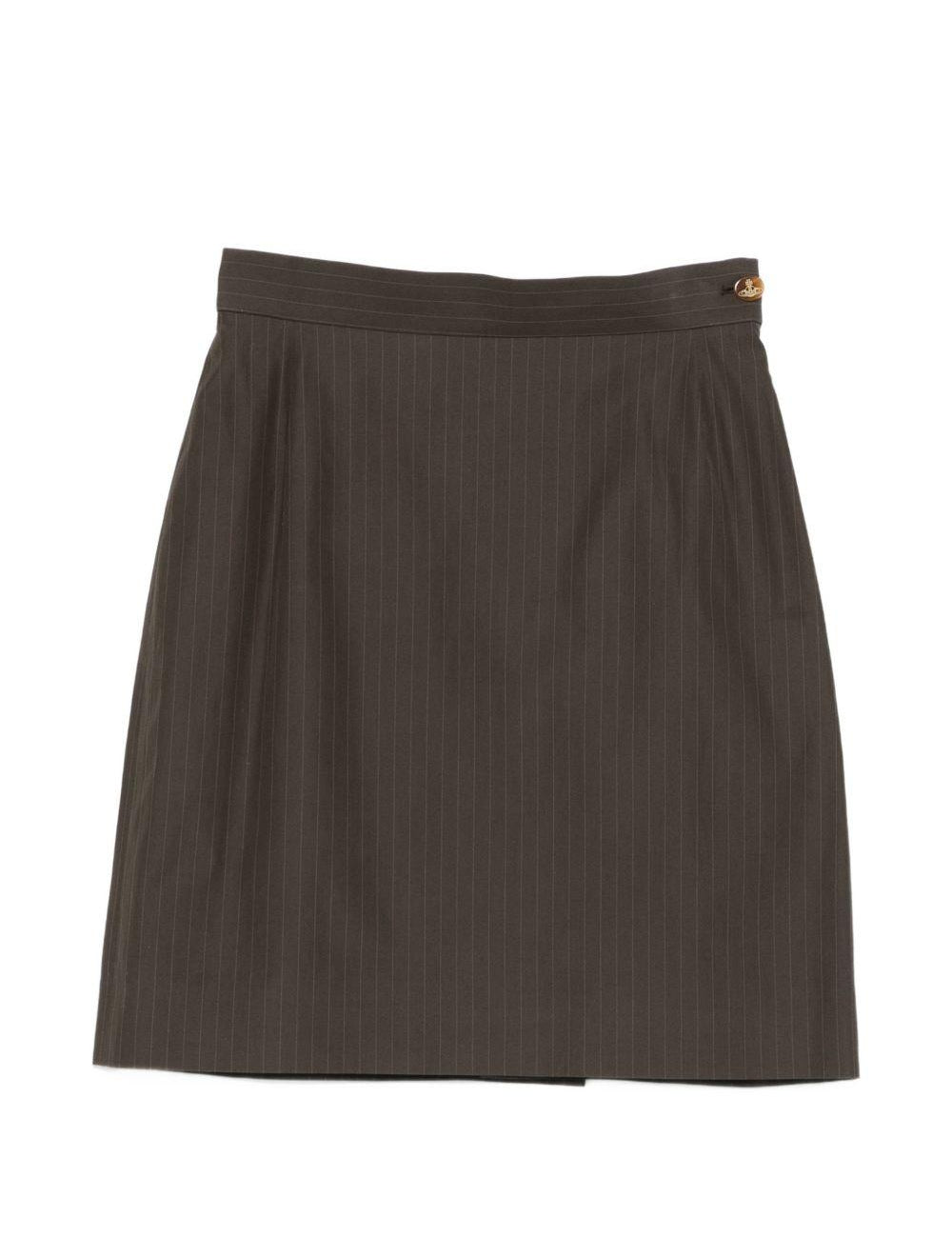 Gonna mini gessata in verde militare Vivienne Westwood - donna 