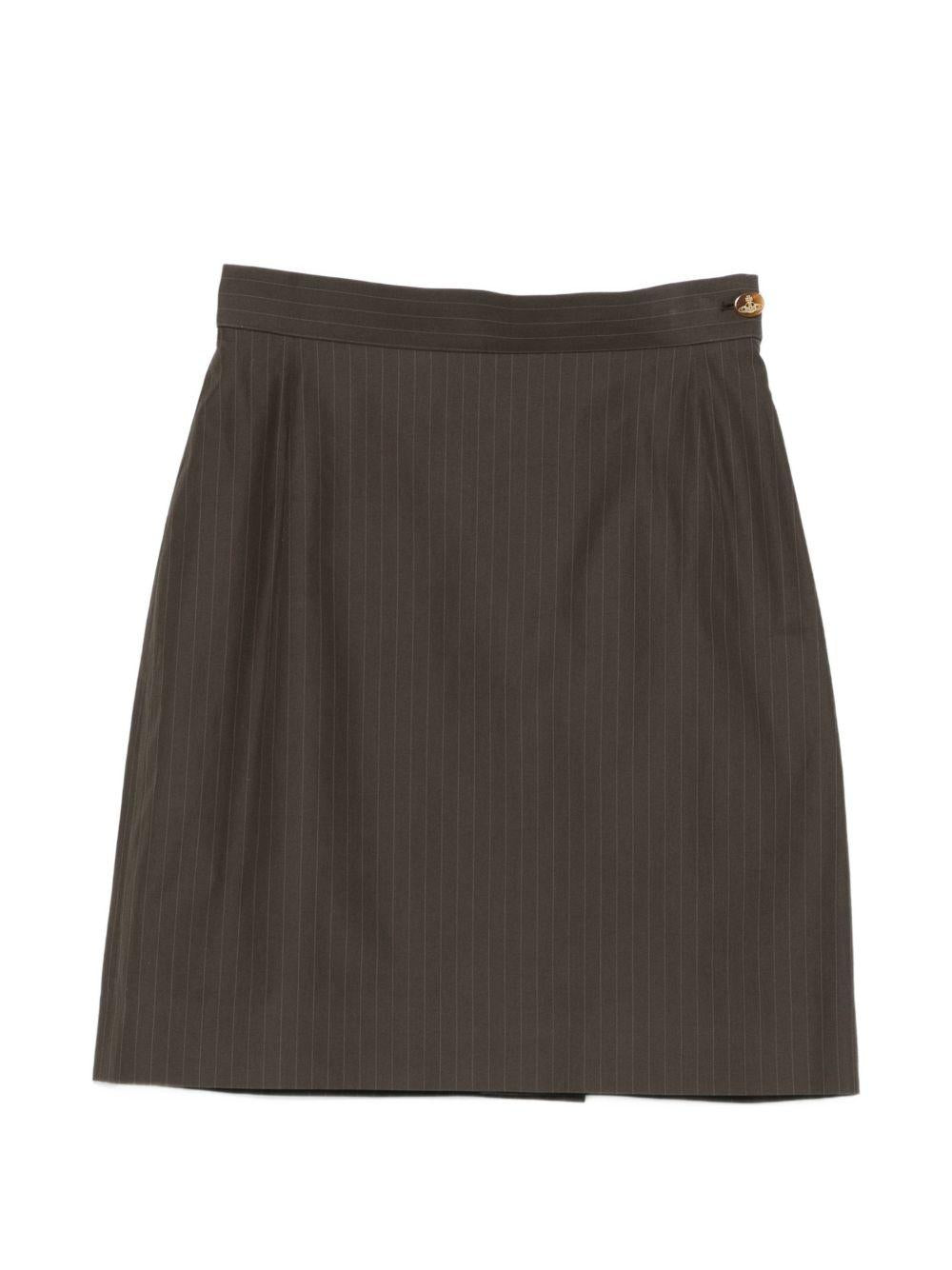 Gonna mini gessata in verde militare Vivienne Westwood - donna 