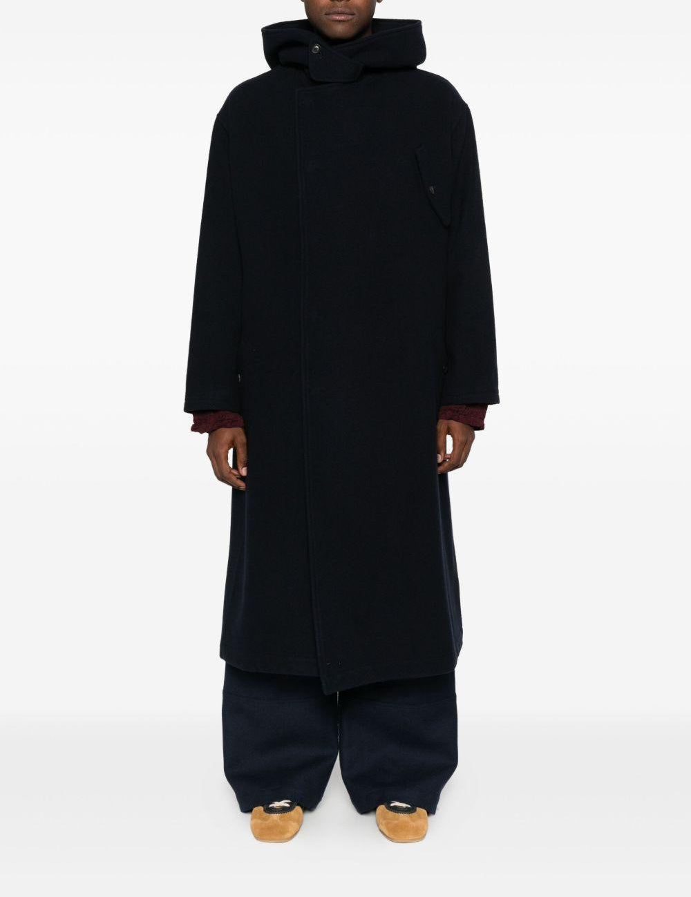 Cappotto con cappuccio in blu Yohji yamamoto - uomo 