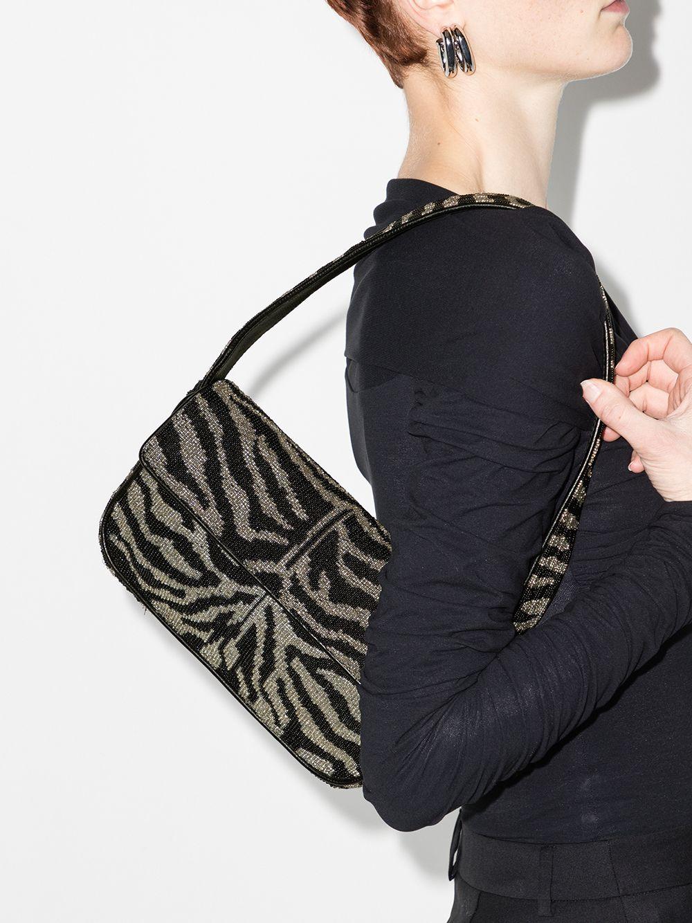 Borsa Tommy con perline in nero e bianco Staud - donna 