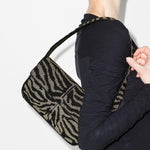 Borsa Tommy con perline in nero e bianco Staud - donna 