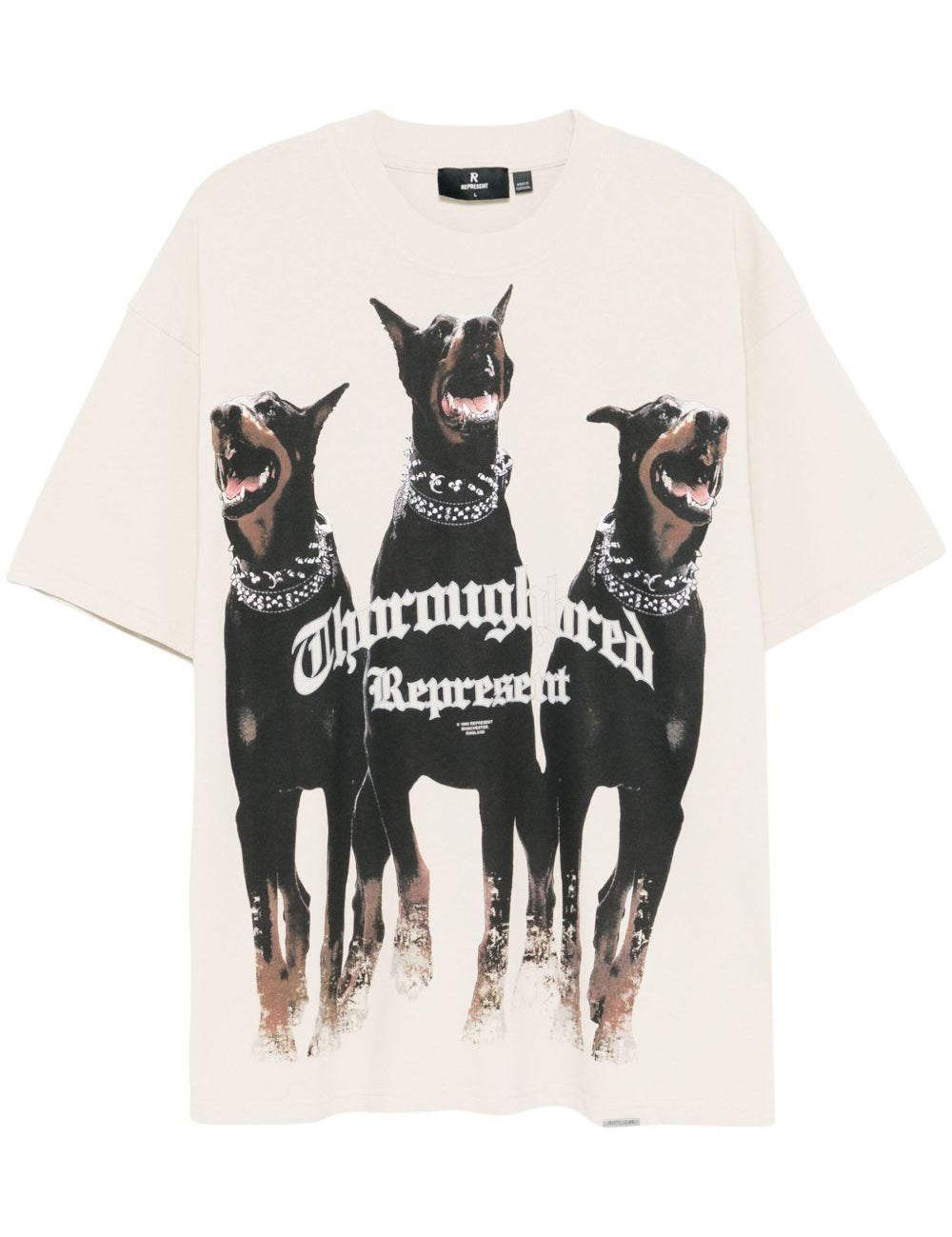 T-shirt Thoroughbred in bianco Represent - uomo 