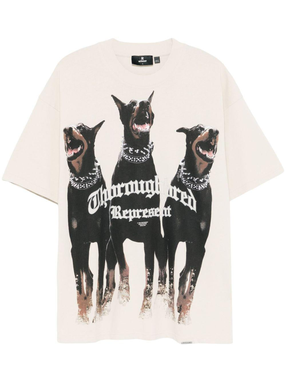 T-shirt Thoroughbred in bianco Represent - uomo 