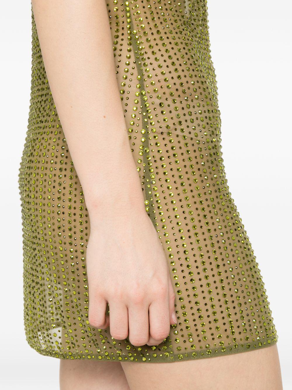 Miniabito con cristalli in verde Venuja - donna 