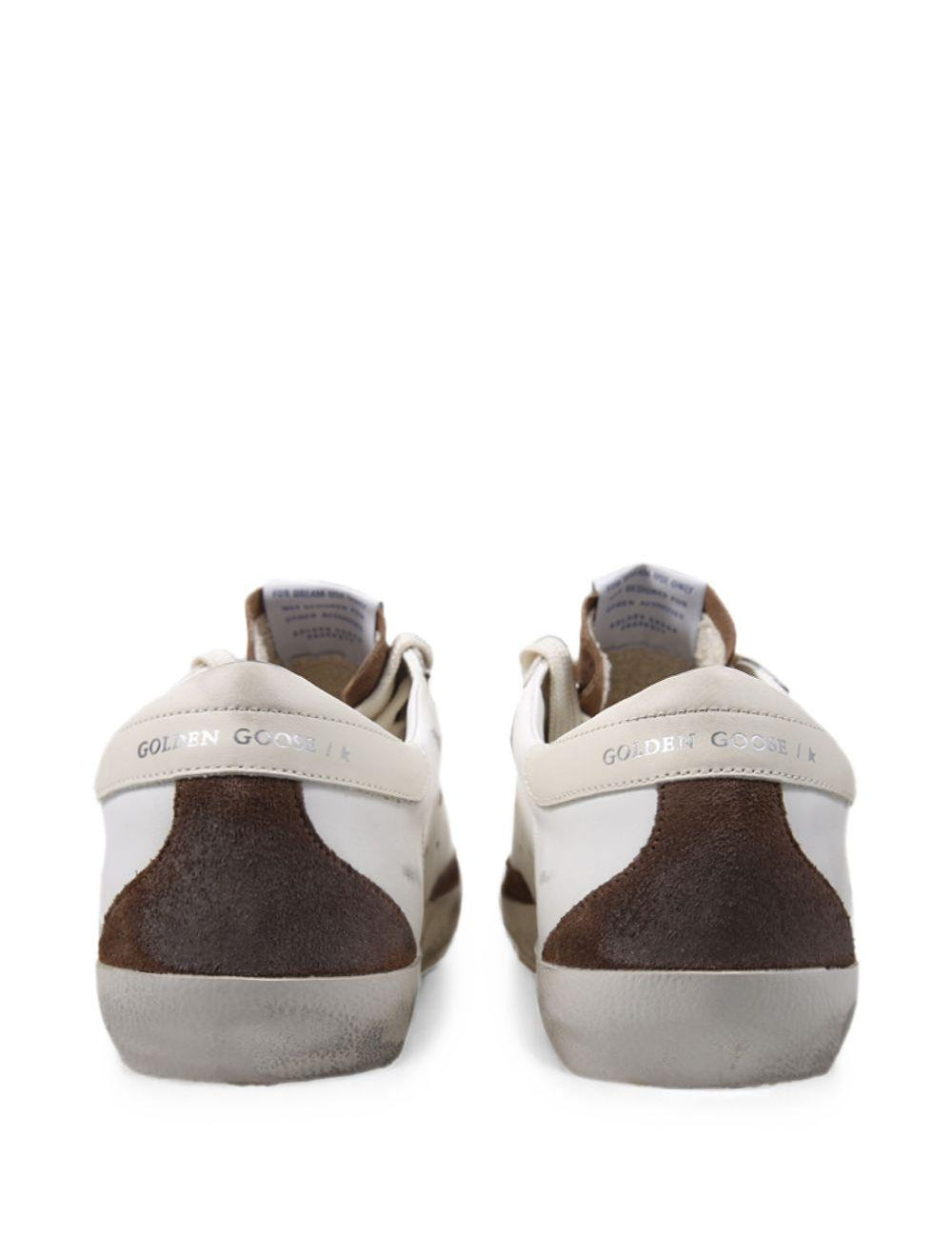 Sneakers super-star con patch a Stella in bianco Golden goose - uomo 