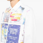 Camicia a maniche lunghe con stampa in bianco Kidsuper - uomo 