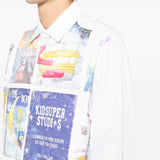Camicia a maniche lunghe con stampa in bianco Kidsuper - uomo 